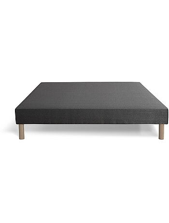 Ensemble Matelas Mémoire de forme et Sommier Tapissier multi-lattes Gris - Memo plus