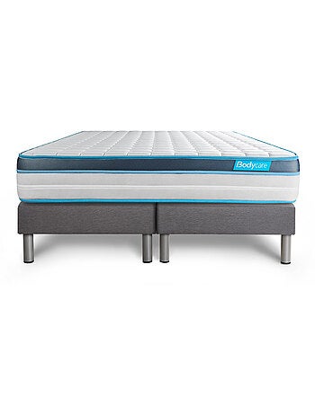Ensemble Matelas Mémoire de forme et Sommier Tapissier multi-lattes Blanc - Perform