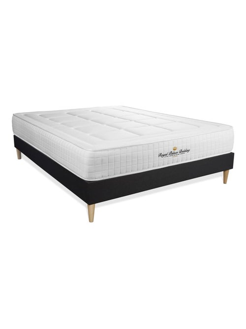Ensemble Matelas Mémoire de forme et Sommier Tapissier multi-lattes Noir - Balmoral - Kiabi