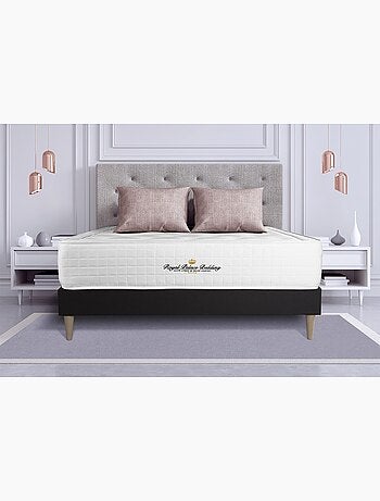 Ensemble Matelas Mémoire de forme et Sommier Tapissier multi-lattes Noir - Buckingham