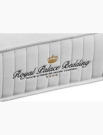 Ensemble Matelas Mémoire de forme et Sommier Tapissier multi-lattes Blanc - Nottingham