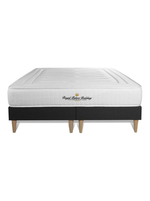 Ensemble Matelas Mémoire de forme et Sommier Tapissier multi-lattes Noir - Nottingham - Kiabi