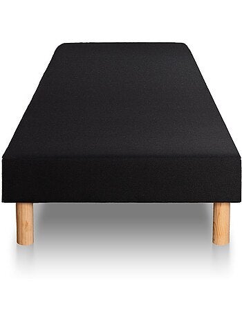 Ensemble Matelas Mémoire de forme et Sommier Tapissier multi-lattes Noir - Supérieur