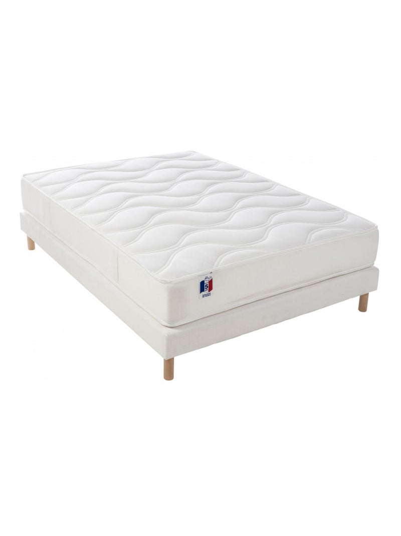 Ensemble Matelas Mémoire de forme HD + Sommier DIMAIME Blanc - Kiabi