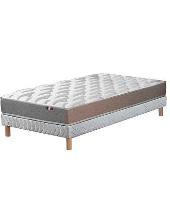 Ensemble matelas mémoire de forme mousse HR sommier vert 90x190