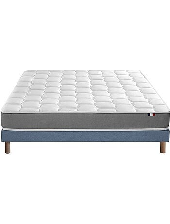 Ensemble matelas mémoire de forme mousse HR sommier vert 90x190