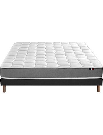 Ensemble matelas mémoire de forme mousse HR sommier vert 90x190