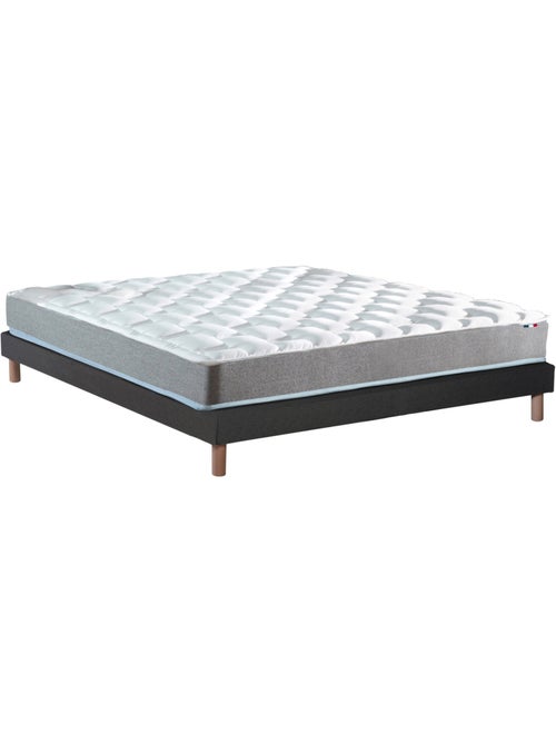 Ensemble matelas mémoire de forme mousse HR sommier noir 140x190 - Kiabi