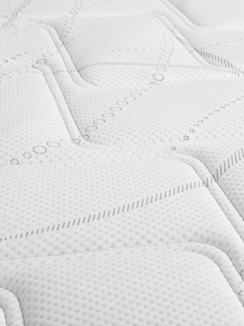 Ensemble matelas mémoire de forme, sommier et pieds Songe 500 Blanc - Kiabi