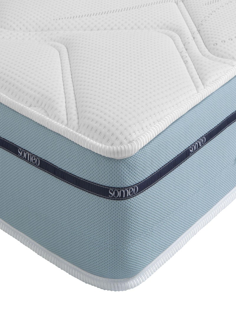 Ensemble matelas mémoire de forme, sommier et pieds Songe 500 Blanc - Kiabi