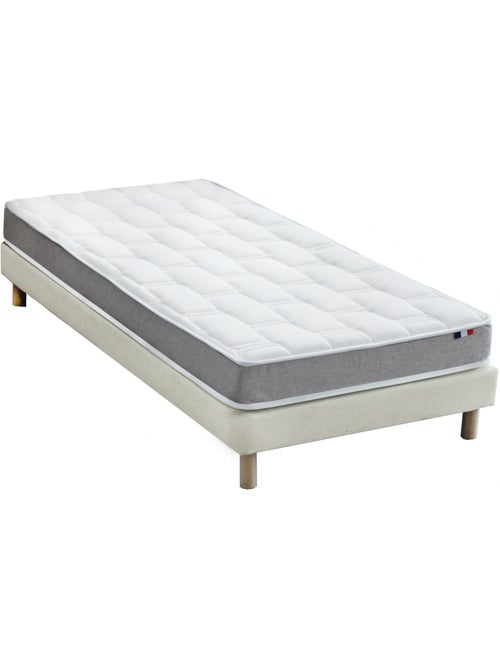 Ensemble matelas mémoire de forme + sommier + oreiller + couette - matelas bi-confort - Kiabi