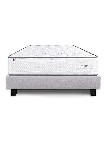 Ensemble matelas mousse 20 cm et sommier gris