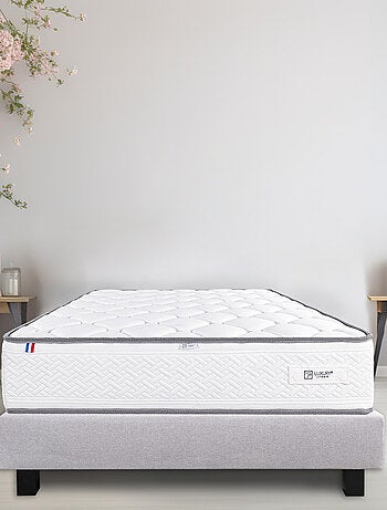 Ensemble matelas mousse 20 cm et sommier gris