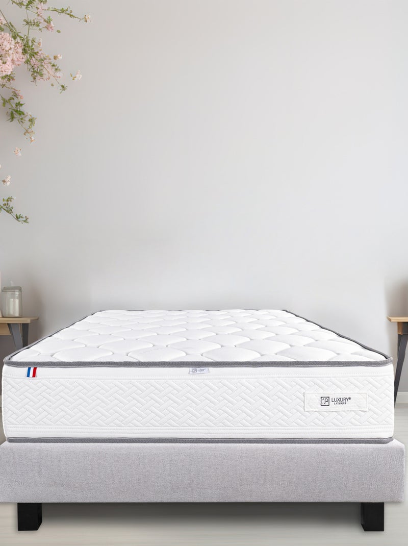 Ensemble matelas mousse 20 cm et sommier gris Gris - Kiabi