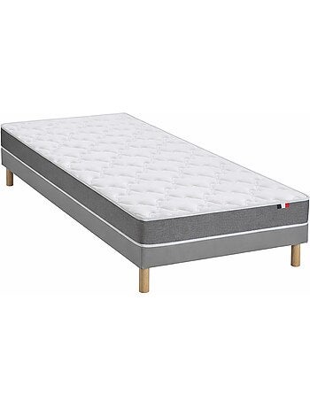 Ensemble matelas mousse, 25kg/m3, H16, sommier en kit gris