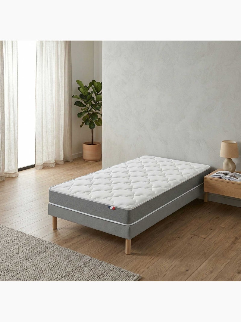 Ensemble matelas mousse, 25kg/m3, H16, sommier en kit gris Blanc Gris - Kiabi