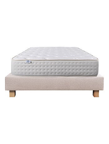 Ensemble matelas mousse 26 cm et sommier beige