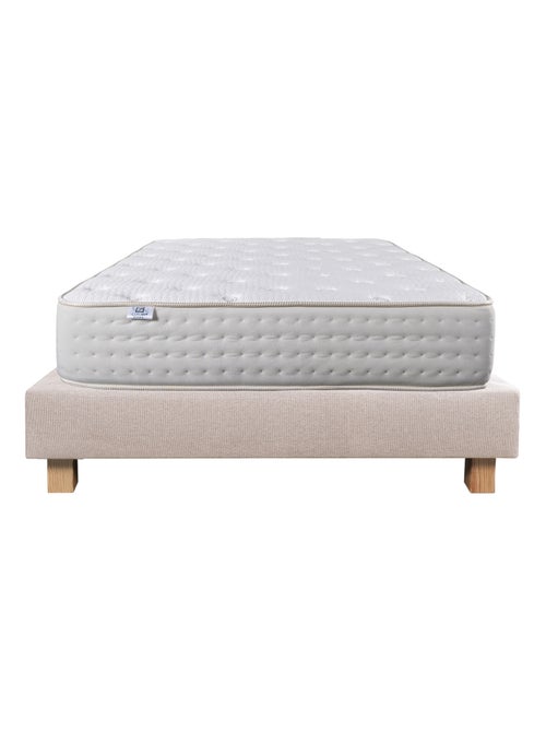 Ensemble matelas mousse 26 cm et sommier beige - Kiabi Ensemble matelas mousse 26 cm et sommier beige - Kiabi