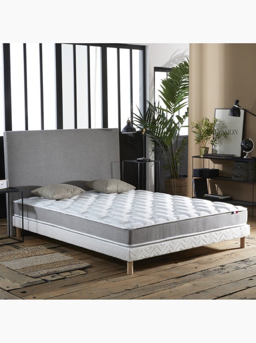 Ensemble Matelas Mousse à Mémoire de forme et mousse HR ZENITH + Sommier , Sommier Blanc - Kiabi