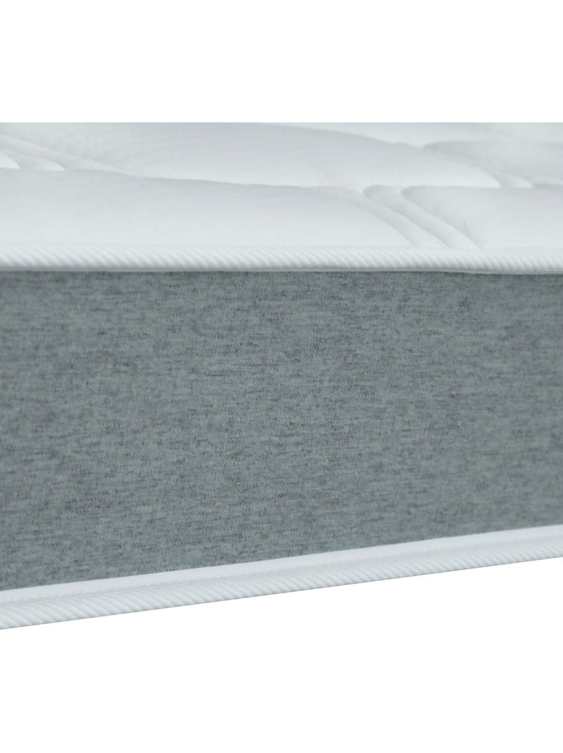 Ensemble matelas mousse accueil memoire de forme, H16, sommier en kit gris Blanc Gris - Kiabi