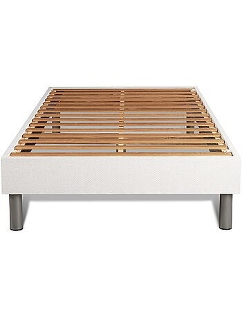 Ensemble Matelas Mousse et Sommier tapissier en kit Blanc - Form