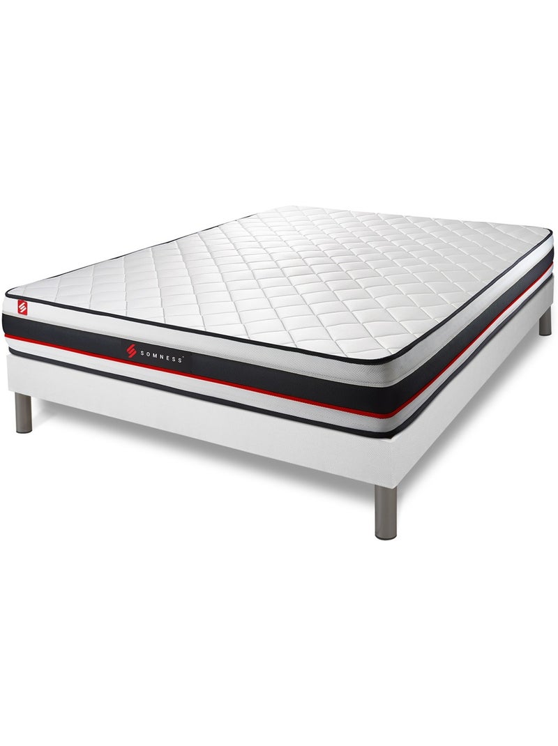 Ensemble Matelas Mousse et Sommier tapissier en kit Blanc - Form Blanc - Kiabi