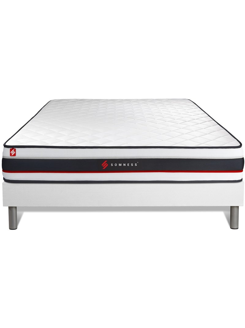 Ensemble Matelas Mousse et Sommier tapissier en kit Blanc - Form Blanc - Kiabi