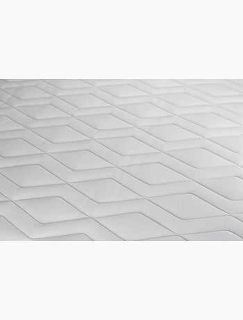 Ensemble Matelas Mousse et Sommier tapissier en kit Blanc - VITAL RELAX