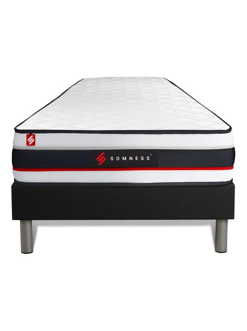 Ensemble Matelas Mousse et Sommier Tapissier multi-lattes Noir - Form - Kiabi