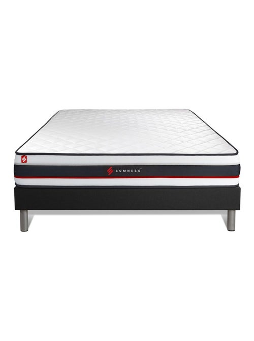 Ensemble Matelas Mousse et Sommier Tapissier multi-lattes Noir - Form - Kiabi