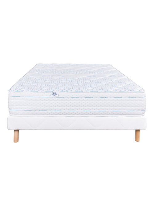 Ensemble matelas mousse ferme 24 cm et sommier blanc - Kiabi Ensemble matelas mousse ferme 24 cm et sommier blanc - Kiabi