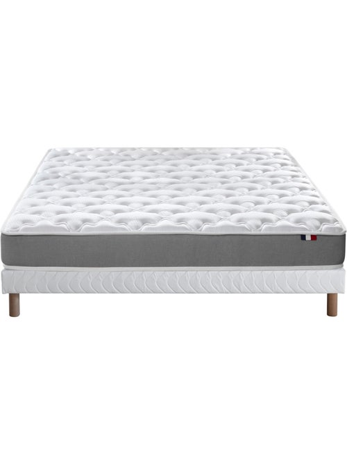 Ensemble matelas mousse ferme réversible ALTO et sommier - confort français - Sommier - Blanc - Kiabi