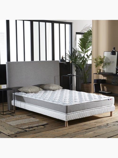 Ensemble matelas mousse ferme réversible ALTO et sommier - confort français - Sommier - Blanc - Kiabi