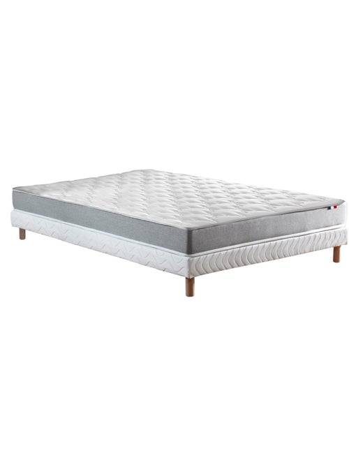 Ensemble matelas mousse ferme réversible ALTO et sommier - confort français - Sommier - Blanc - Kiabi