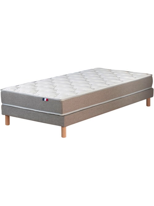 Ensemble matelas mousse ferme réversible ALTO et sommier - confort français - Sommier - Gris chiné - Kiabi Ensemble matelas mousse ferme réversible ALTO et sommier - confort français - Sommier - Gris chiné - Kiabi