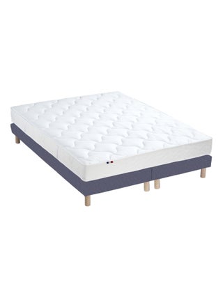 Ensemble Matelas Mousse ferme réversible ALTO + Sommier Made in France , Sommier Bleu denim