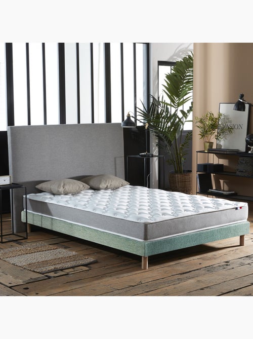 Ensemble Matelas Mousse ferme réversible ALTO + Sommier Made in France , Sommier Vert celadon - Kiabi
