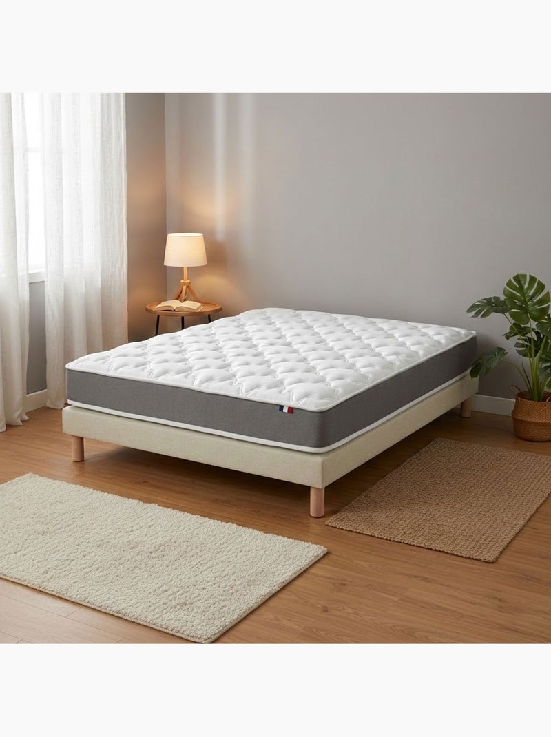 Ensemble matelas mousse, H16, 35Kg/m3, sommier lattes fixes beige Beige clair - Kiabi