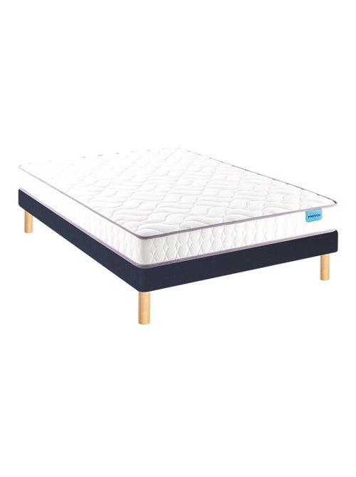 Ensemble matelas mousse haute densité et mémoire de forme CHILL BED, sommier ferme et pieds - Kiabi