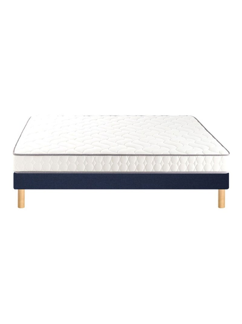 Ensemble matelas mousse haute densité et mémoire de forme CHILL BED, sommier ferme et pieds Blanc - Kiabi