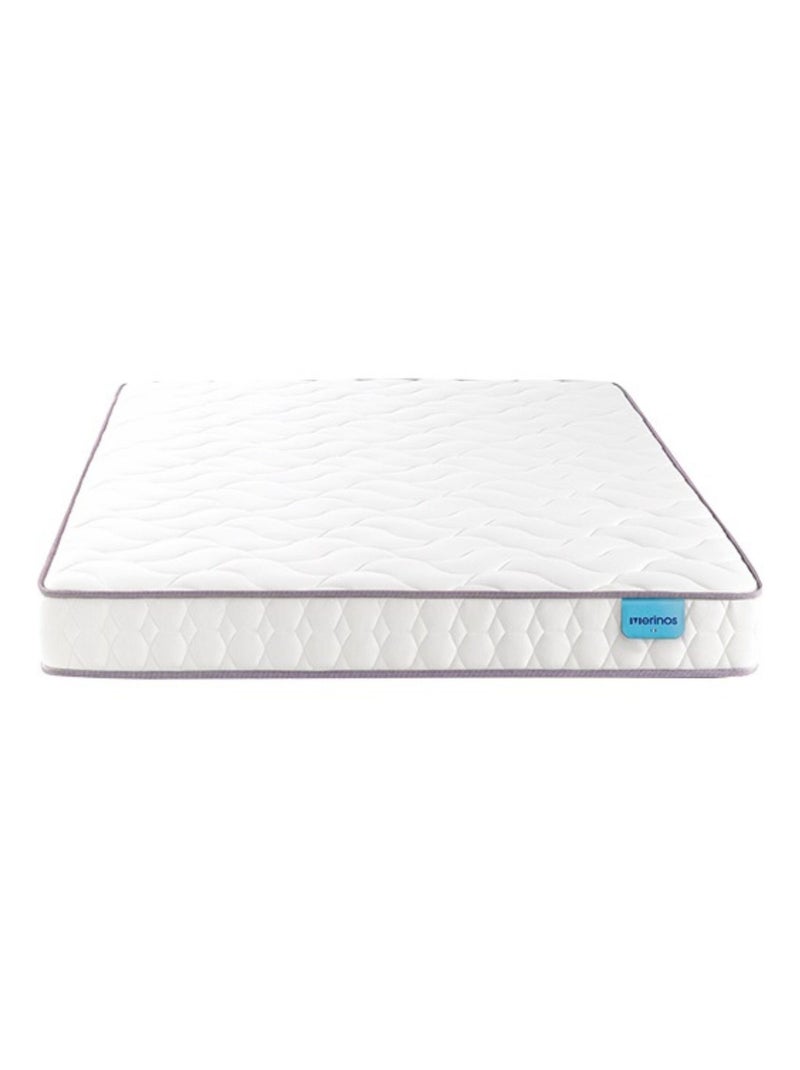 Ensemble matelas mousse haute densité et mémoire de forme CHILL BED, sommier ferme et pieds Blanc - Kiabi