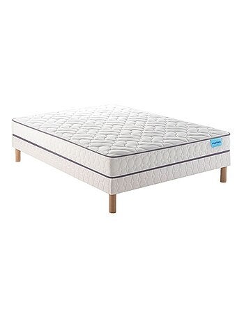 Ensemble matelas mousse haute densité OPTILIT, sommier TWIST et pieds