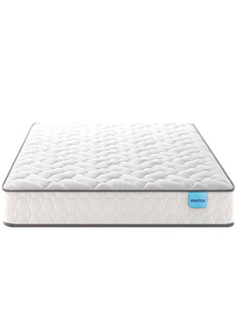Ensemble matelas mousse haute densité OPTILIT, sommier TWIST et pieds Blanc - Kiabi