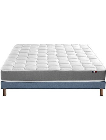Ensemble matelas mousse haute résilience CIRRUS avec sommier - confort français - Sommier - Noir