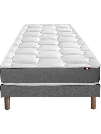 Ensemble matelas mousse haute résilience CIRRUS avec sommier - confort français - Sommier - Noir