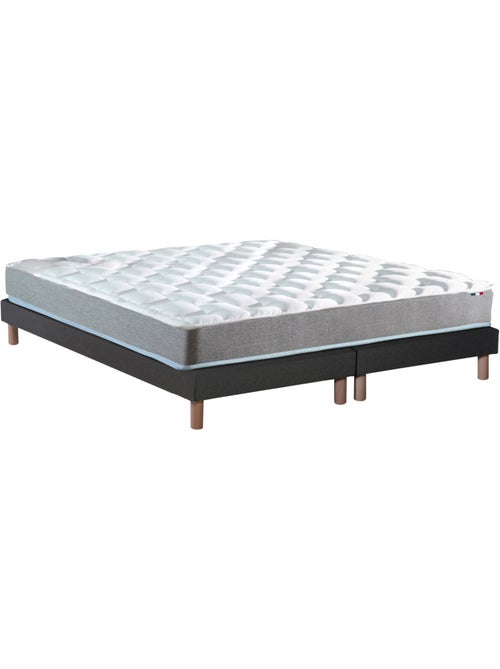 Ensemble matelas mousse haute résilience CIRRUS avec sommier - confort français - Sommier - Noir - Kiabi Ensemble matelas mousse haute résilience CIRRUS avec sommier - confort français - Sommier - Noir - Kiabi