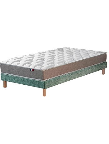 Ensemble matelas mousse haute résilience CIRRUS avec sommier - confort français - Sommier - Noir
