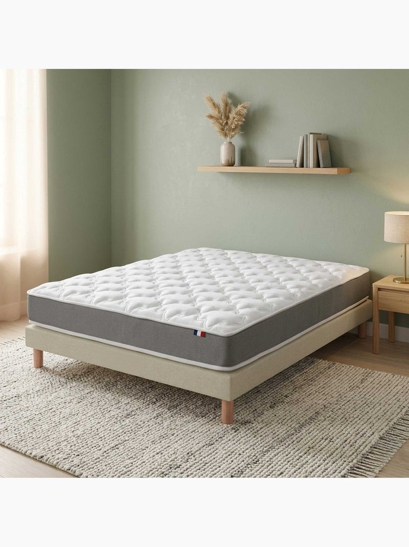 Ensemble matelas mousse haute résilience, H16, sommier en kit  beige Beige clair - Kiabi