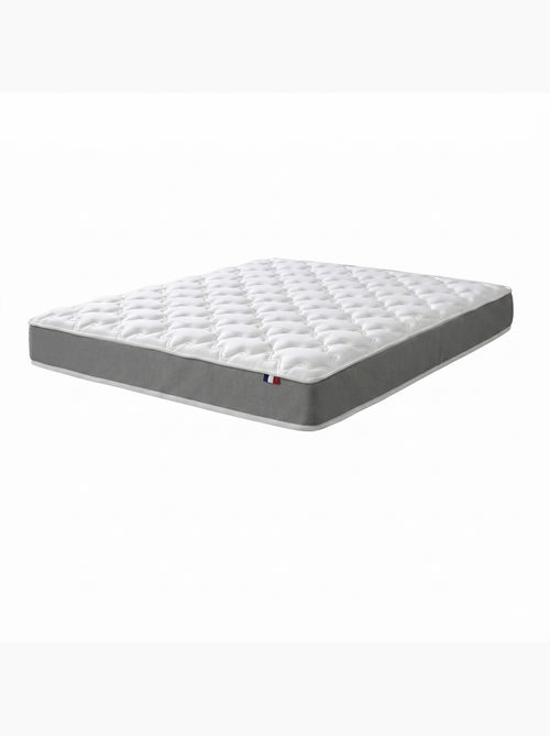 Ensemble matelas mousse haute résilience, H16, sommier en kit beige - Kiabi Ensemble matelas mousse haute résilience, H16, sommier en kit beige - Kiabi