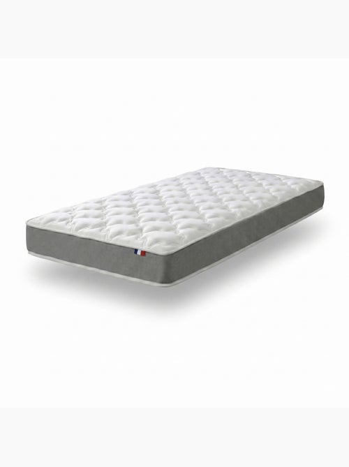 Ensemble matelas mousse haute résilience, H16, sommier en kit gris - Kiabi Ensemble matelas mousse haute résilience, H16, sommier en kit gris - Kiabi